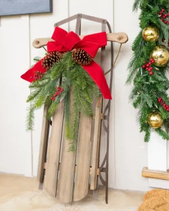 Outlet Alpine Holiday Sled Decorative Accents