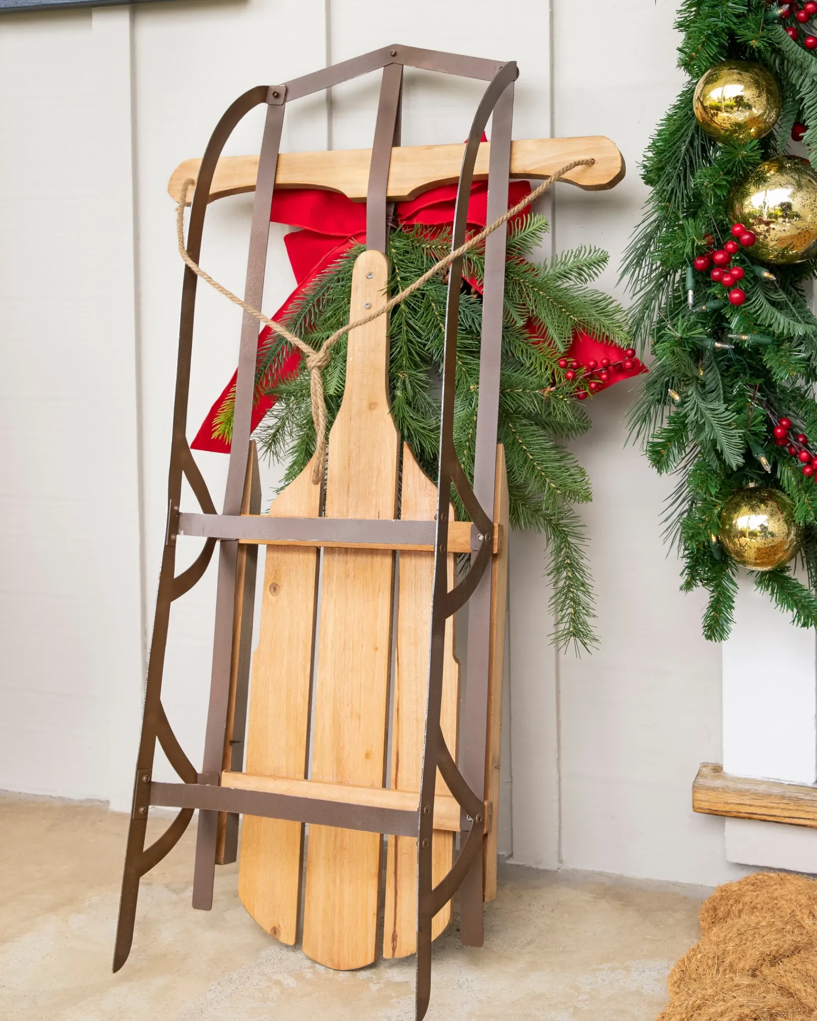 Outlet Alpine Holiday Sled Decorative Accents