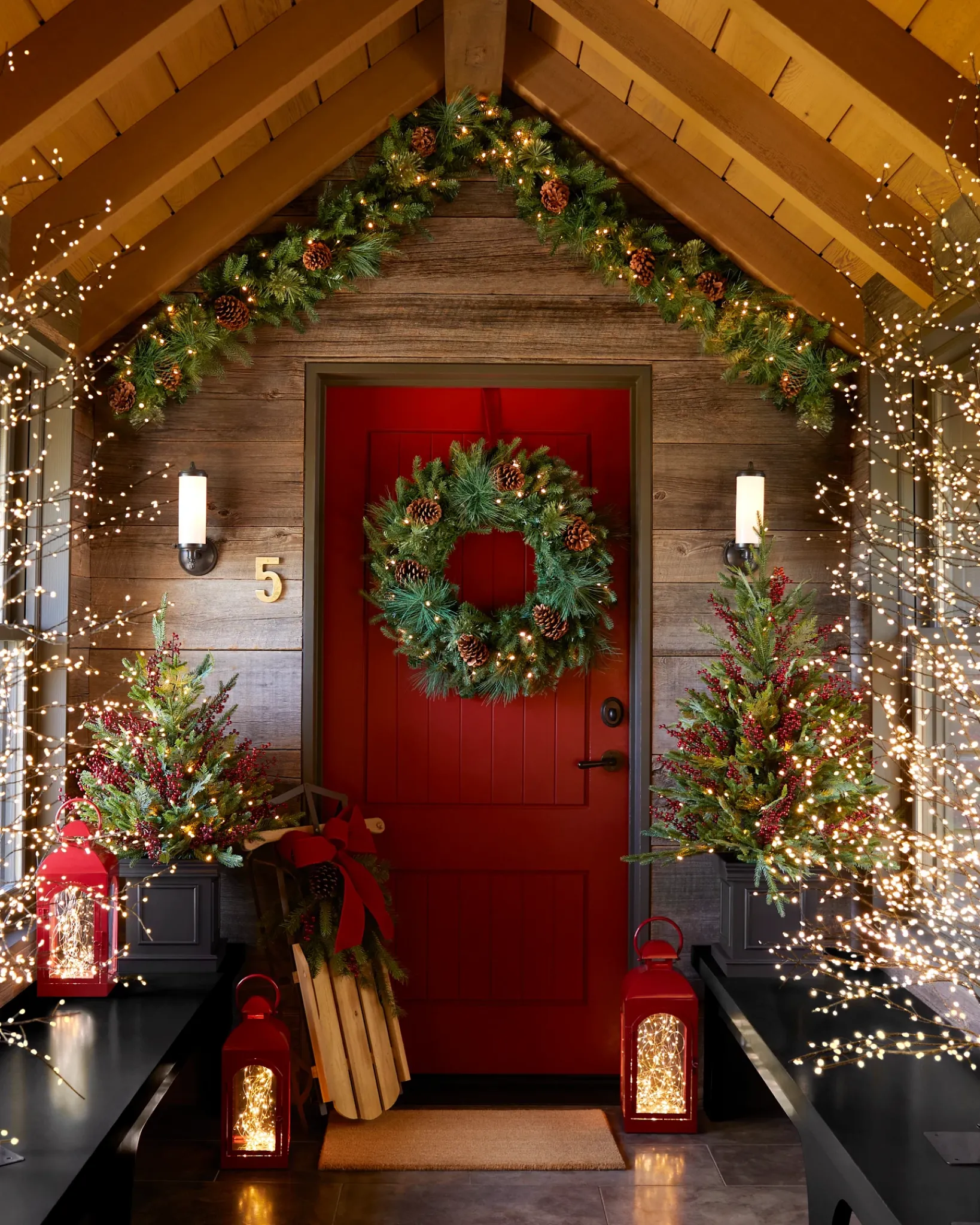 Outlet Alpine Holiday Sled Decorative Accents