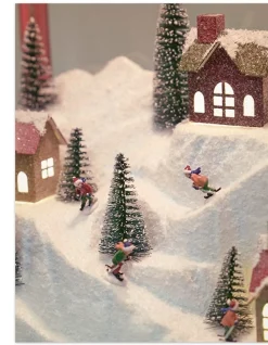 Discount Alpine Ski Mountain Lantern String Lighting & Lanterns