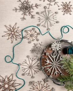 Online Antiqued Snowflake Christmas Ornament Collection Ornaments