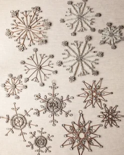 Online Antiqued Snowflake Christmas Ornament Collection Ornaments