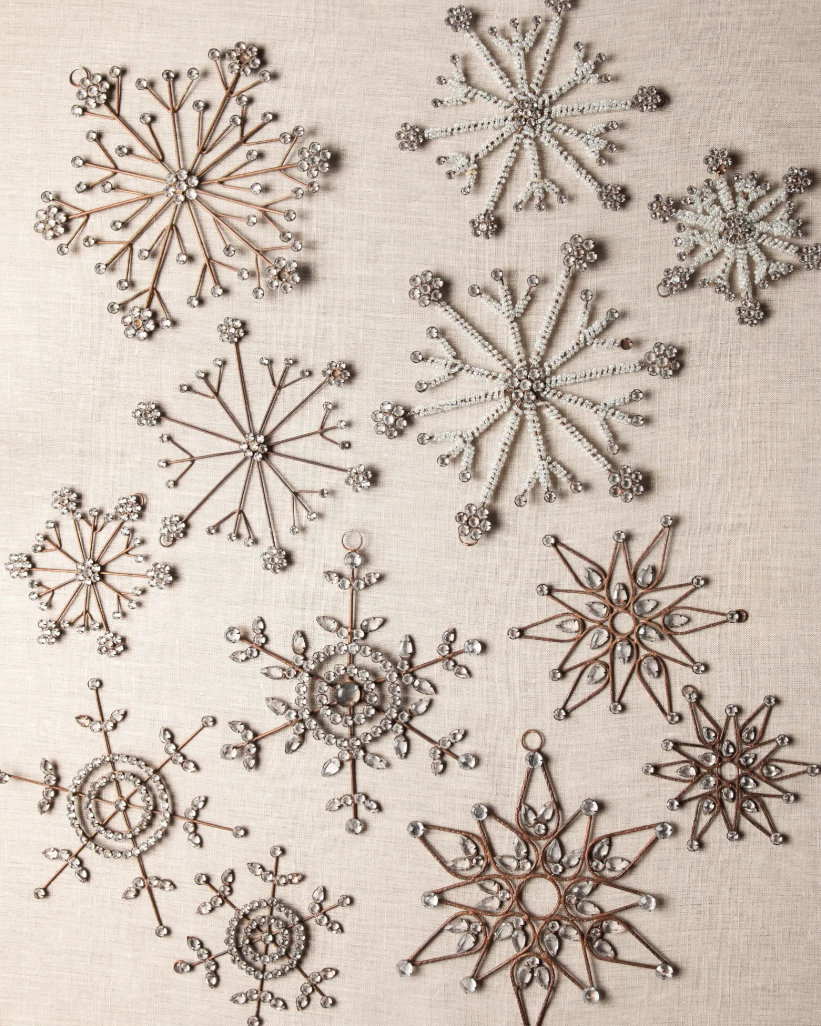 Online Antiqued Snowflake Christmas Ornament Collection Ornaments
