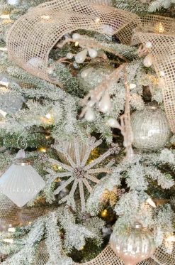 Online Antiqued Snowflake Christmas Ornament Collection Ornaments