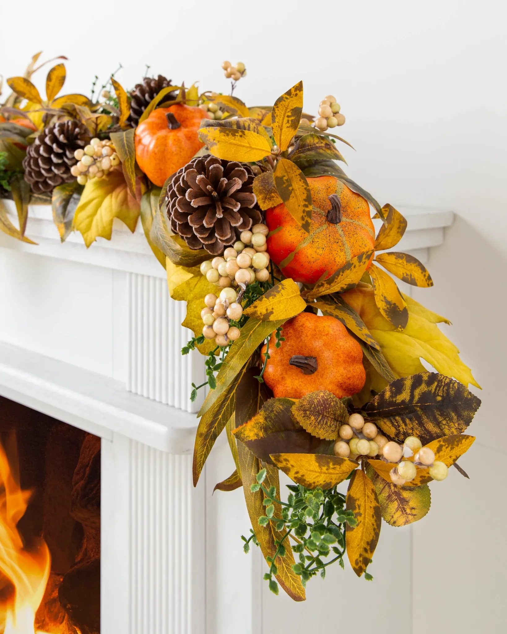 Online Autumn Abundance Foliage Wreaths|Garlands