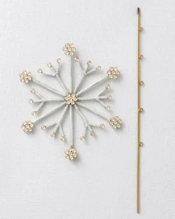 Sale Beaded Snowflake Christmas Tree Toppers Toppers