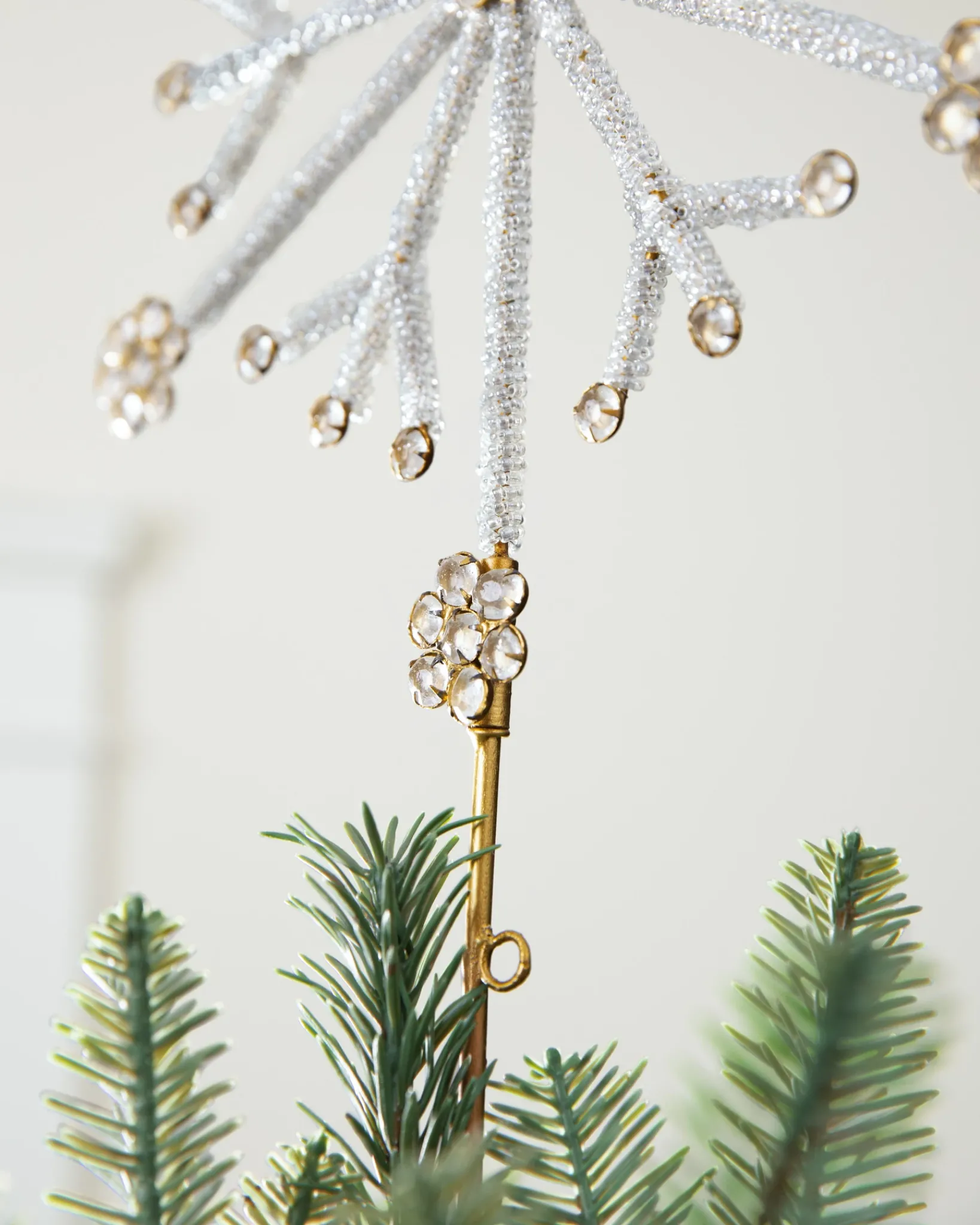 Sale Beaded Snowflake Christmas Tree Toppers Toppers