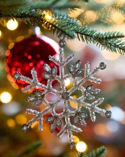 Beaded Snowflake Christmas Ornament Collection Ornaments