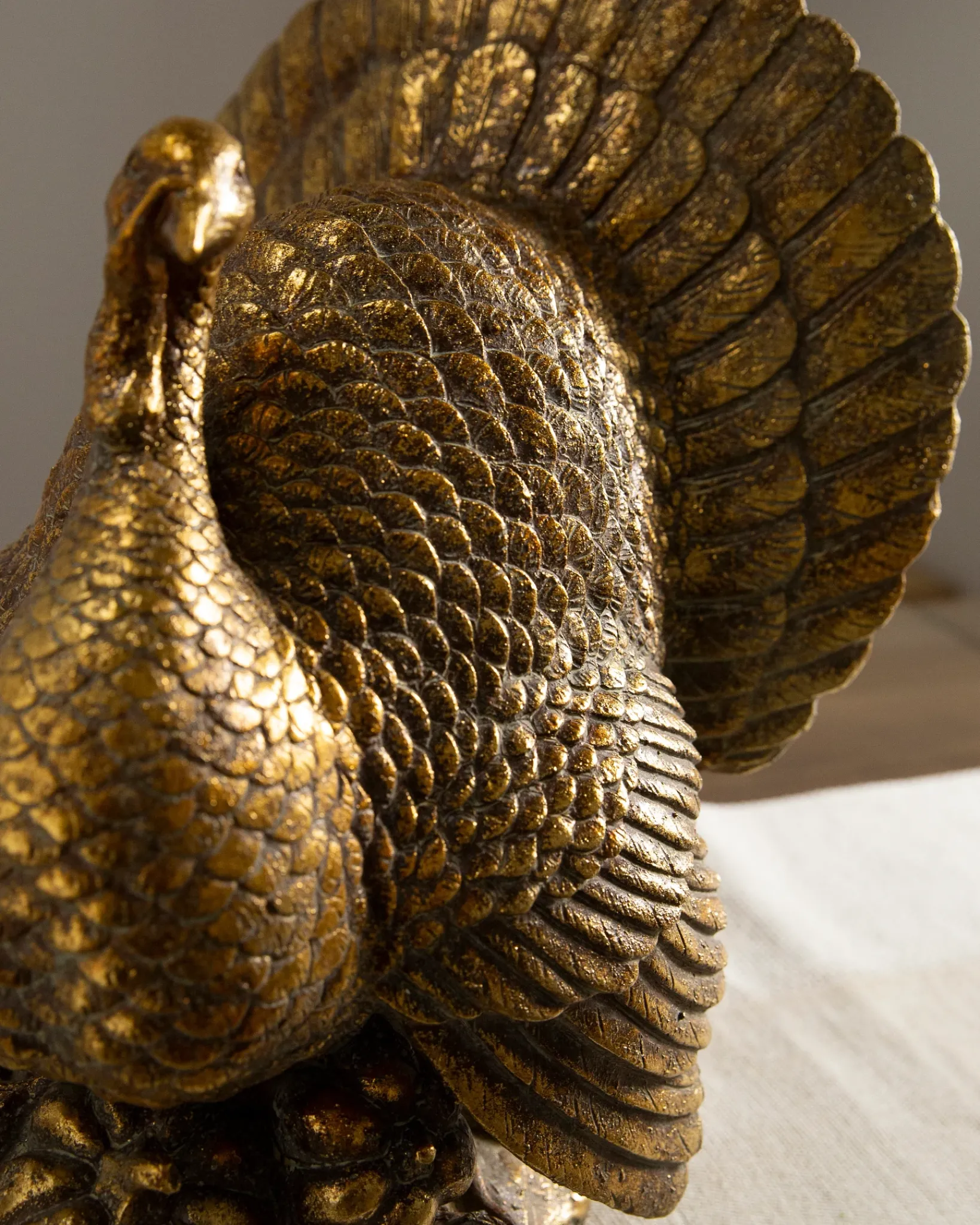 New Bronzed Tabletop Turkey Decorative Accents