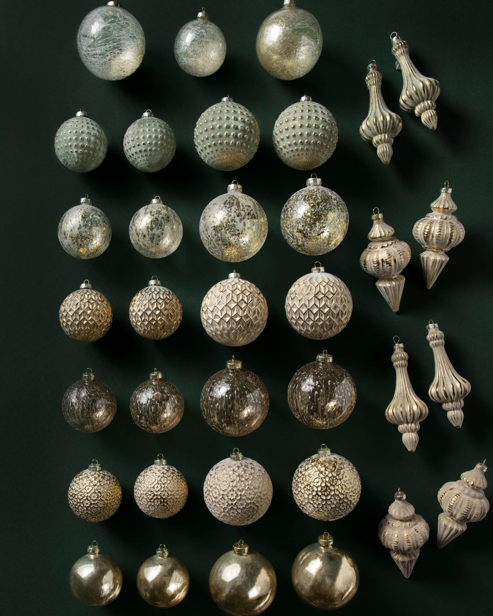 Outlet Burnished Metals Ornament Collection Ornaments