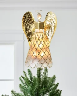 Outlet Capiz Angel Lighted Tree Toppers Toppers