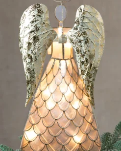 Outlet Capiz Angel Lighted Tree Toppers Toppers