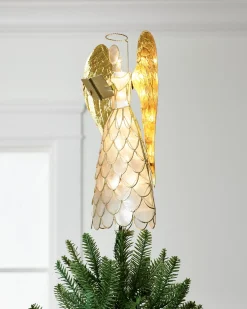 Outlet Capiz Angel Lighted Tree Toppers Toppers