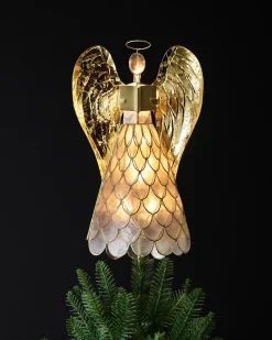 Outlet Capiz Angel Lighted Tree Toppers Toppers