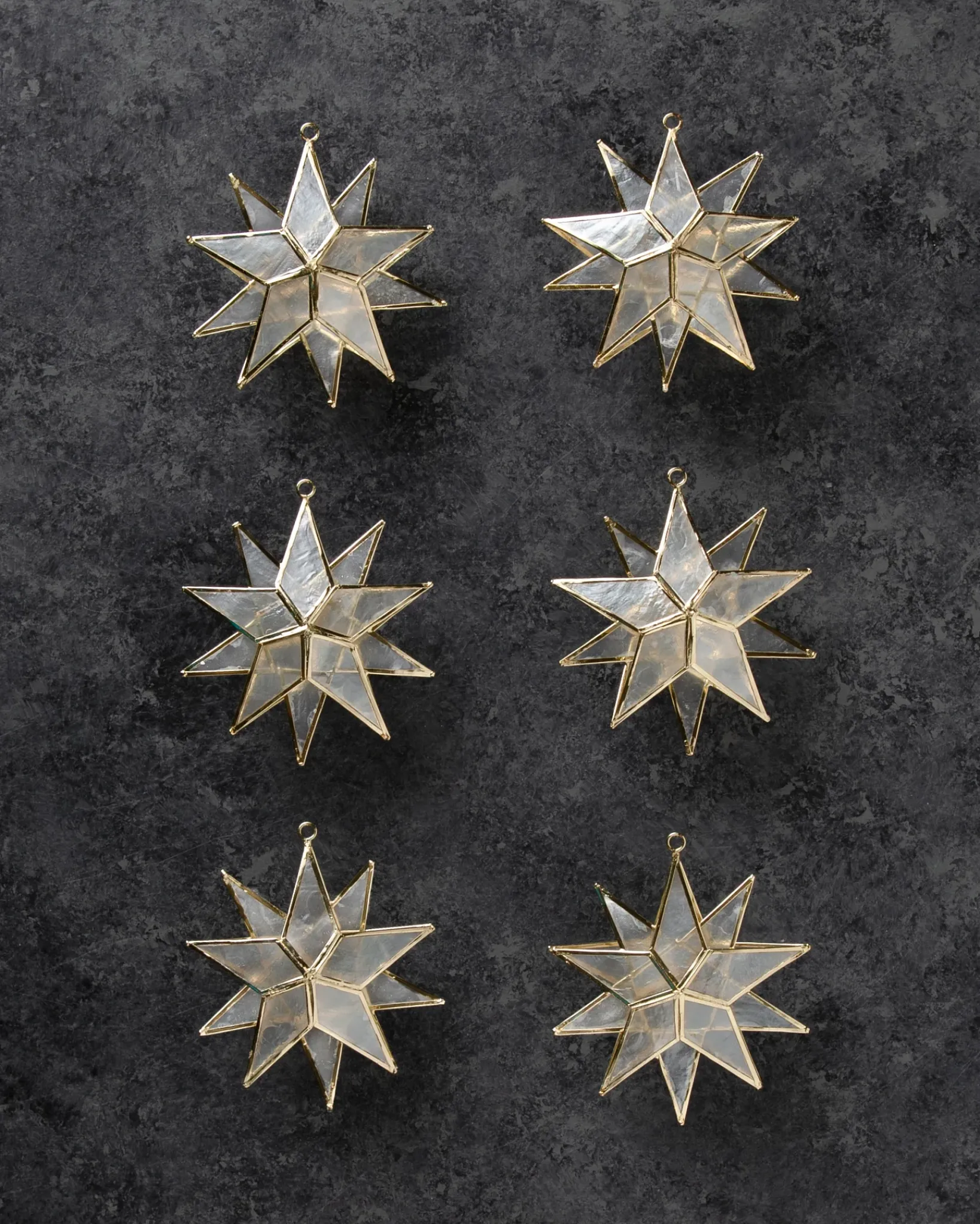 Clearance Capiz Ornament Collection Ornaments