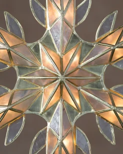 Capiz Snowflake Lighted Tree Toppers Toppers