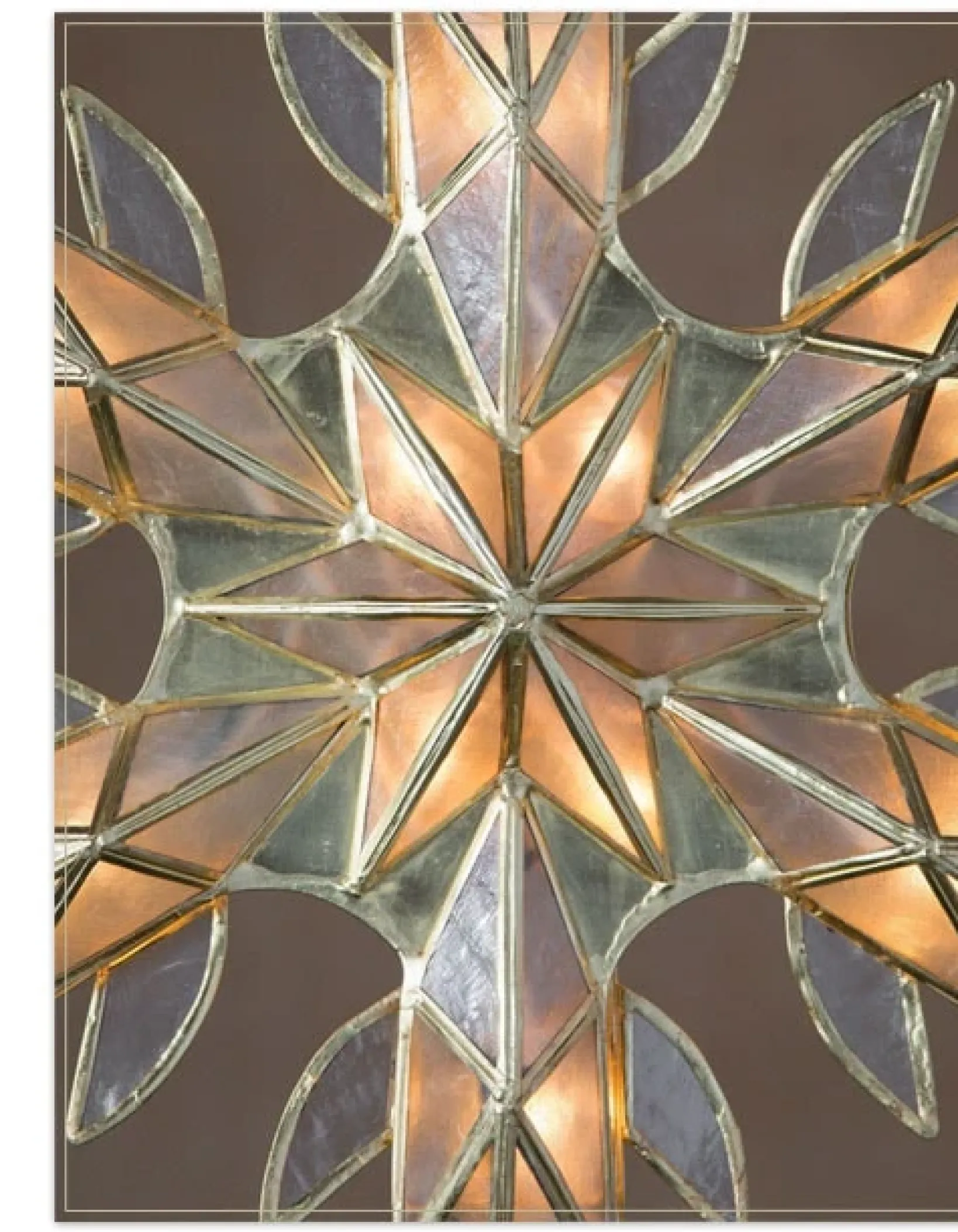 Capiz Snowflake Lighted Tree Toppers Toppers
