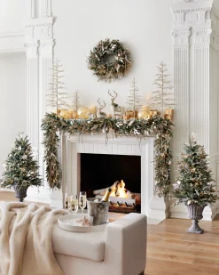 Sale Champagne And Crystal Foliage Pre-Lit|5 - 7 Feet