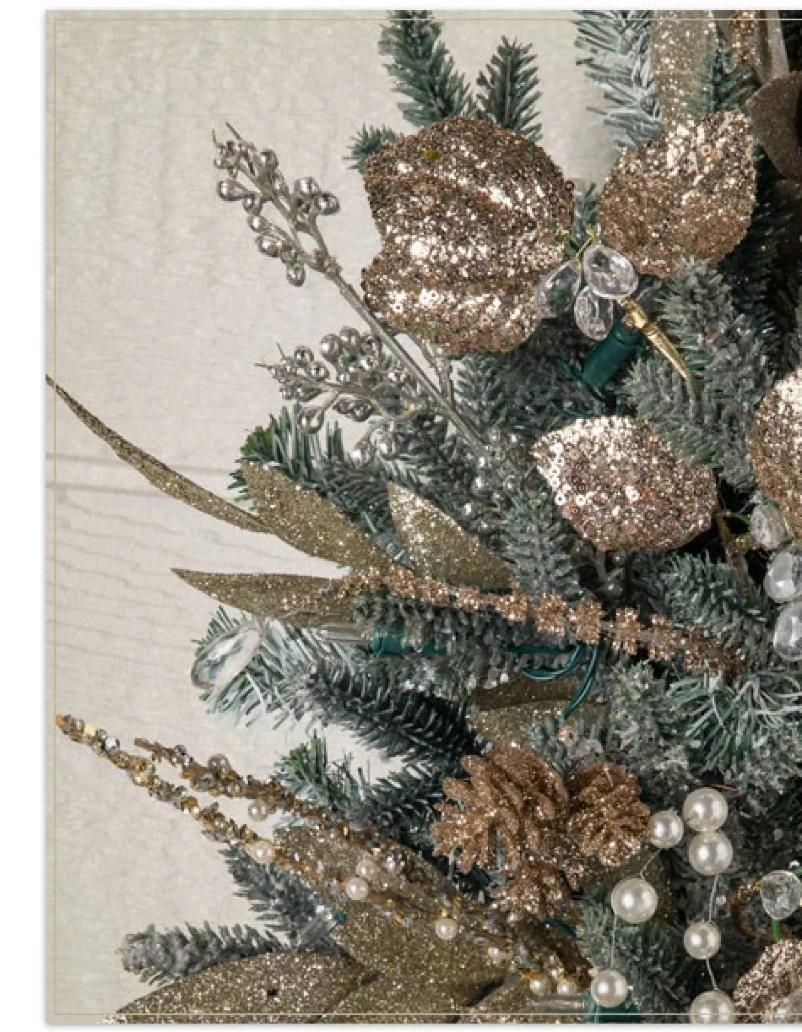 Sale Champagne And Crystal Foliage Pre-Lit|5 - 7 Feet
