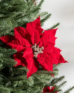 New Classic Poinsettia Christmas Tree Picks Picks