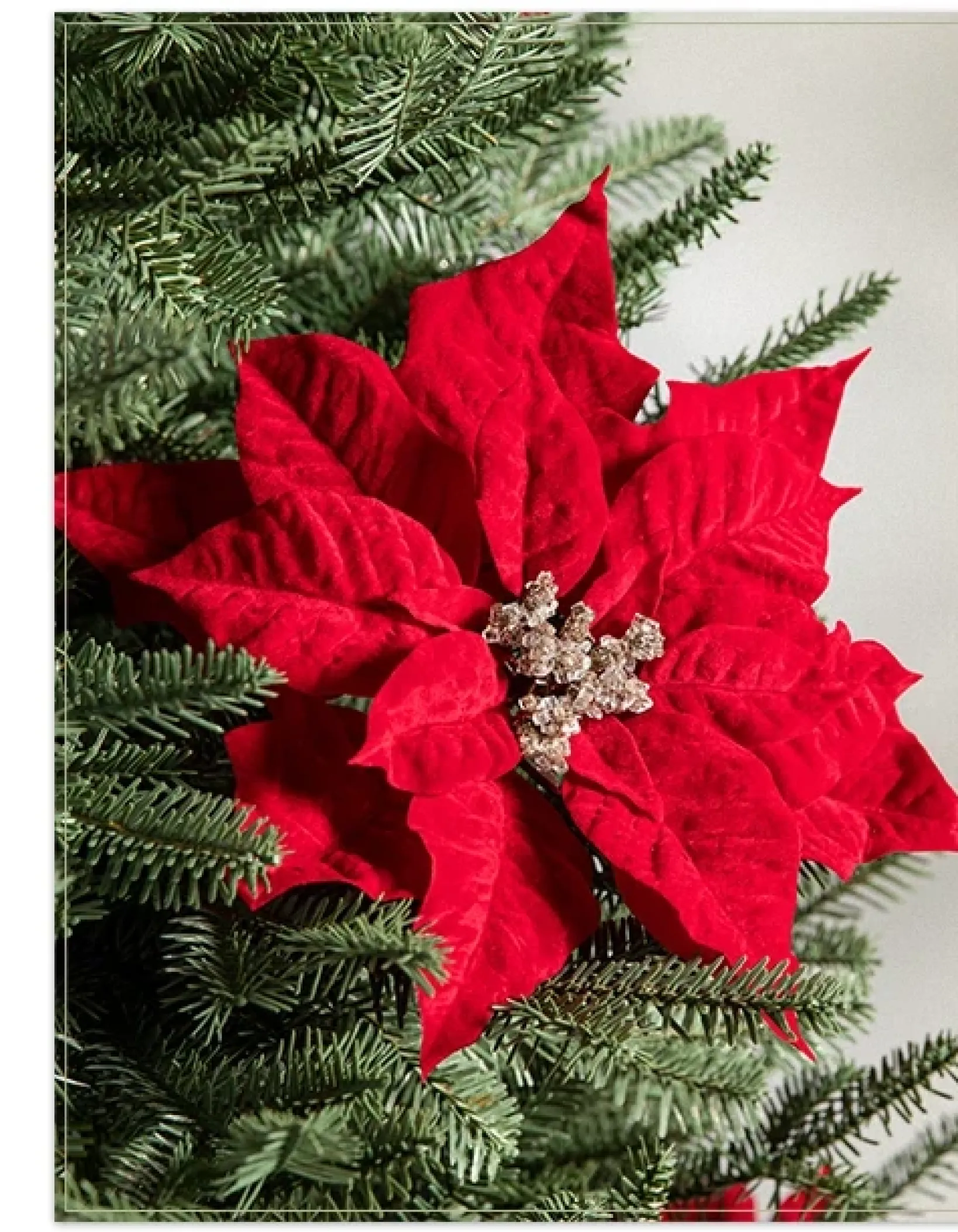 New Classic Poinsettia Christmas Tree Picks Picks