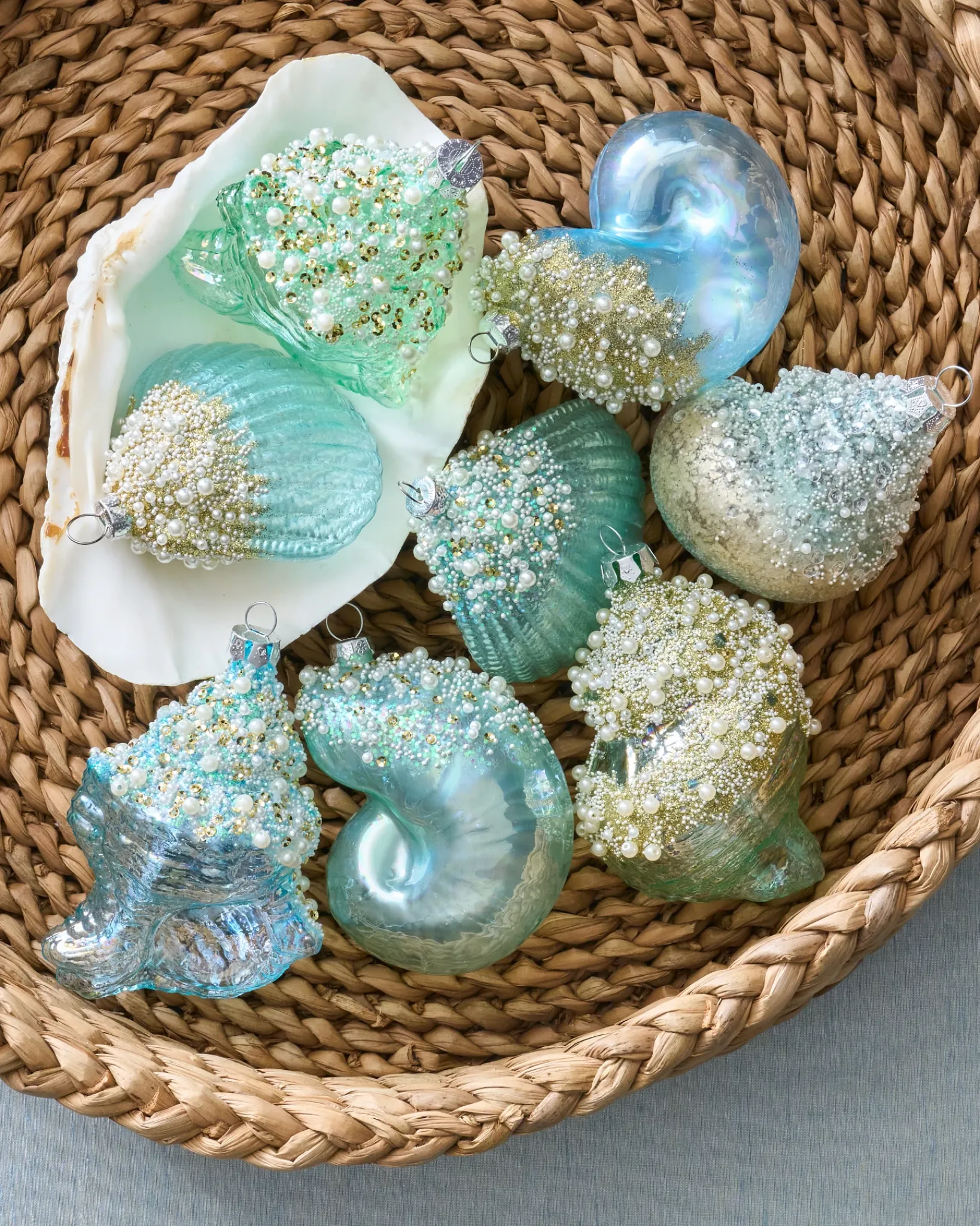Coastal Chic Christmas Ornament Collection Ornaments
