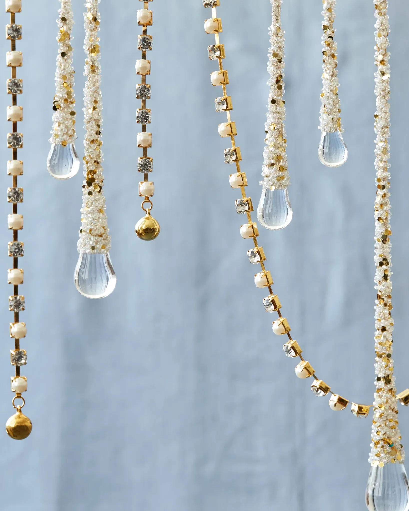 Hot Crystal & Gold Christmas Tree Garlands Garlands