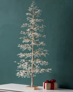 Sale Crystal & Pearl Champagne Trees Tabletop & Accent Trees