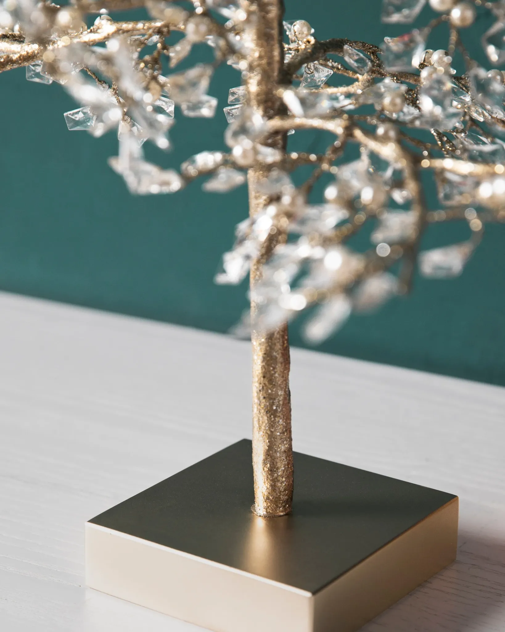 Sale Crystal & Pearl Champagne Trees Tabletop & Accent Trees