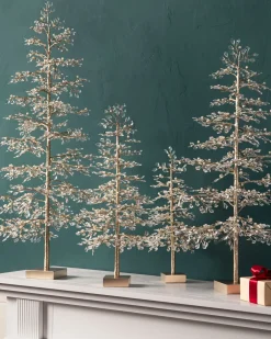 Sale Crystal & Pearl Champagne Trees Tabletop & Accent Trees
