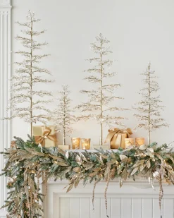 Sale Crystal & Pearl Champagne Trees Tabletop & Accent Trees
