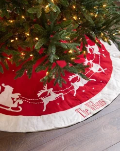 Hot Dashing Through The Snow Christmas Tree Skirts Personalized Christmas Décor