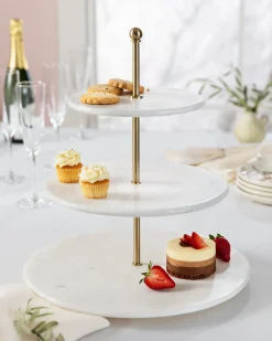 Dolce Marble Serveware Platters & Drinkware