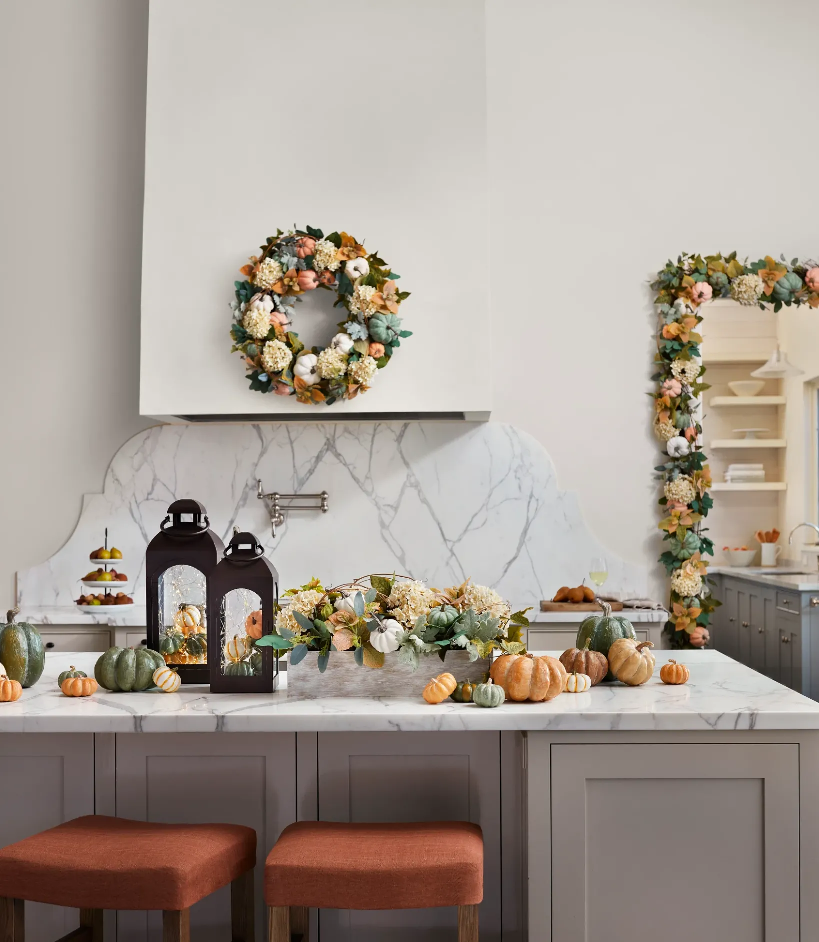 Fairytale Pumpkin Foliage Wreaths|Garlands