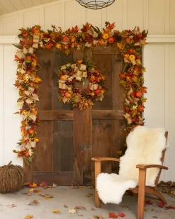 Clearance Fall Harvest Foliage Wreaths|Garlands