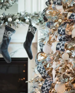 Clearance French Blue Velvet Christmas Tree Ribbon Ribbons