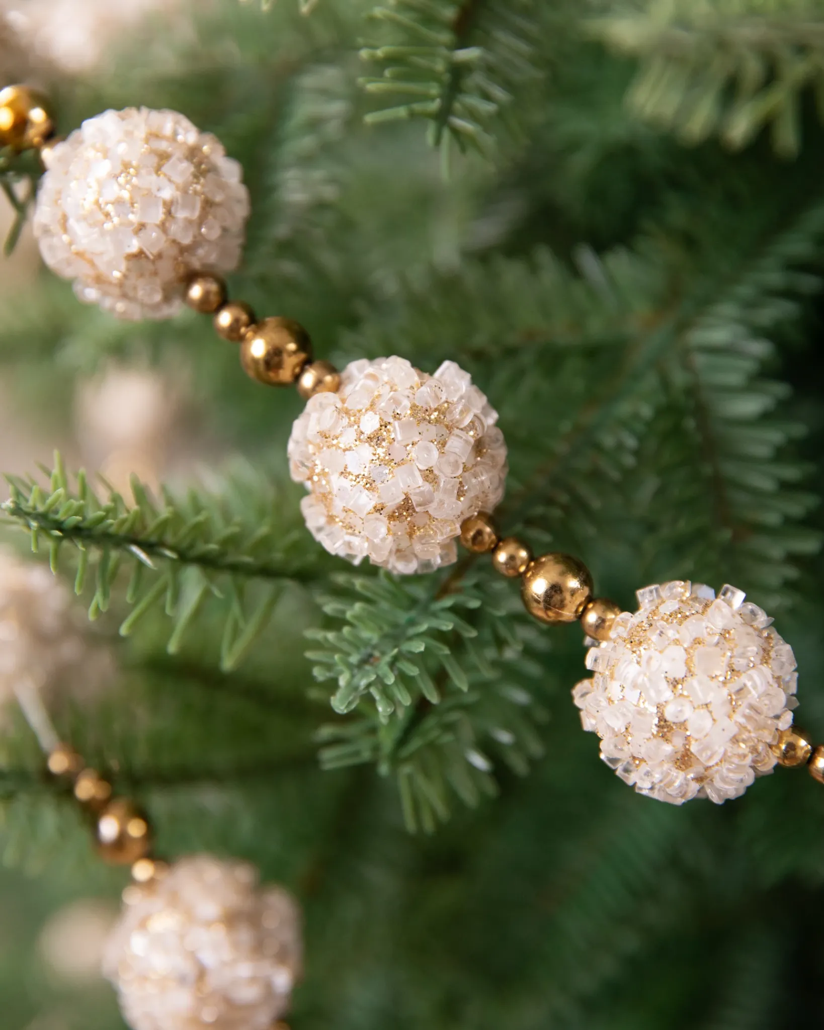 Ice Crystal Beaded Christmas Tree Garlands Garlands