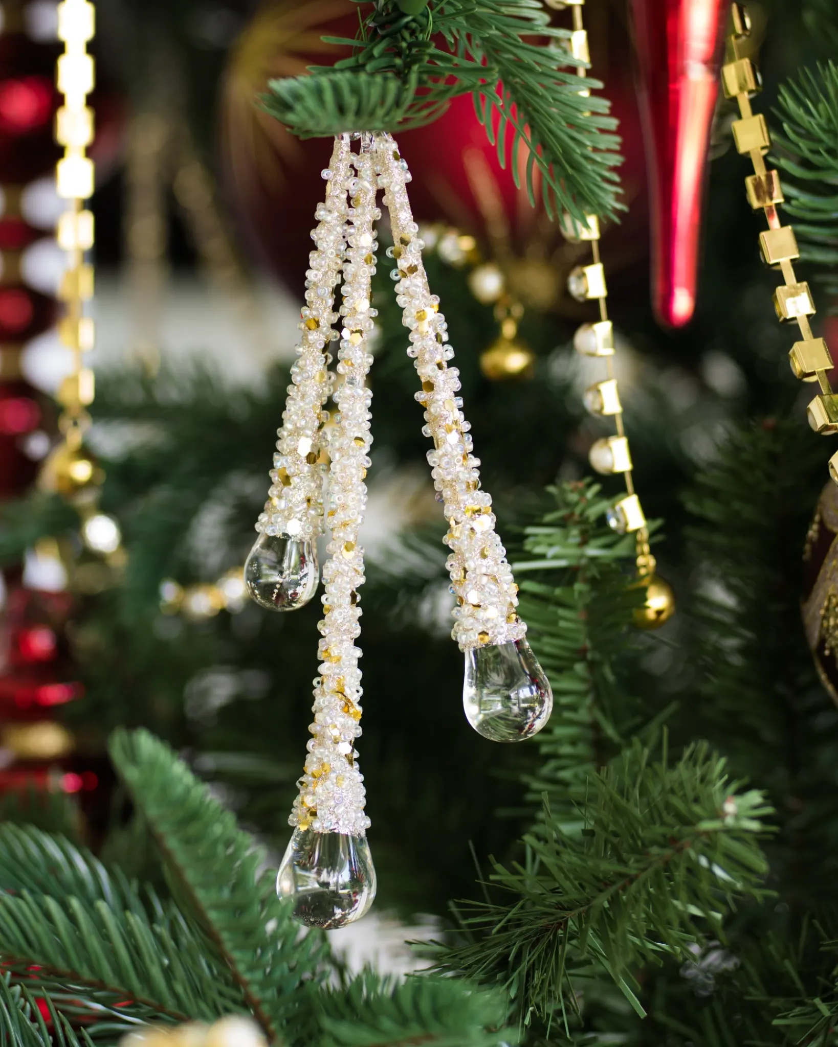 Online Icy Teardrop Ornament Collection Ornaments