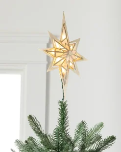Online Lit Capiz Bethlehem Star Tree Toppers Toppers