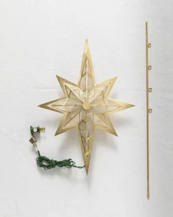 Online Lit Capiz Bethlehem Star Tree Toppers Toppers