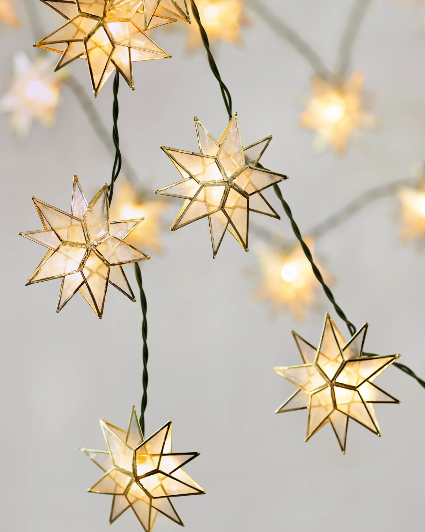 Outlet Lit Capiz Star Christmas Tree Garlands Garlands