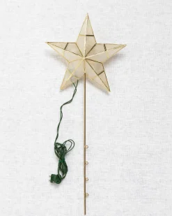 Online Lit Capiz Star Tree Toppers Toppers