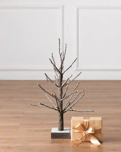 New Lit Snowy Branch LED Trees Tabletop & Accent Trees