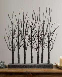 Discount Lit Snowy Branch LED Tree Grove Tabletop & Accent Trees