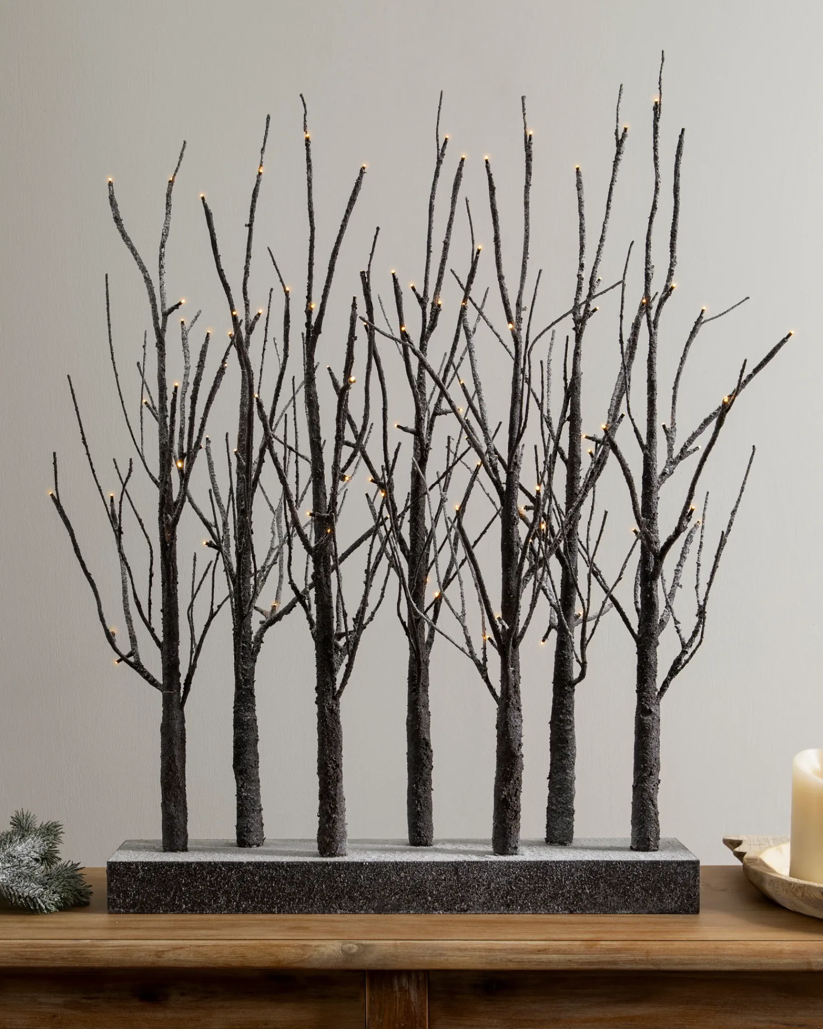 Discount Lit Snowy Branch LED Tree Grove Tabletop & Accent Trees