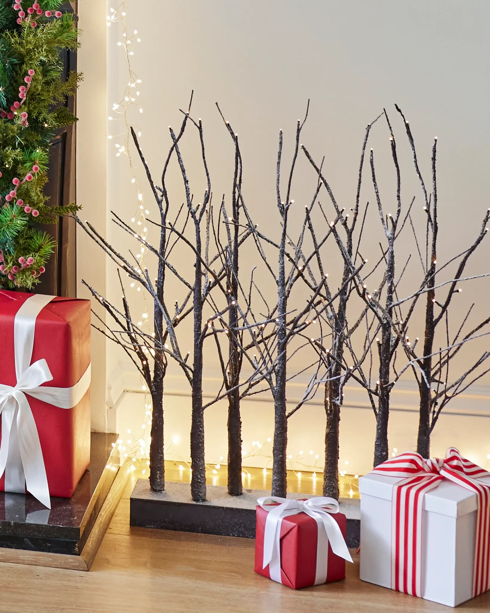 Discount Lit Snowy Branch LED Tree Grove Tabletop & Accent Trees