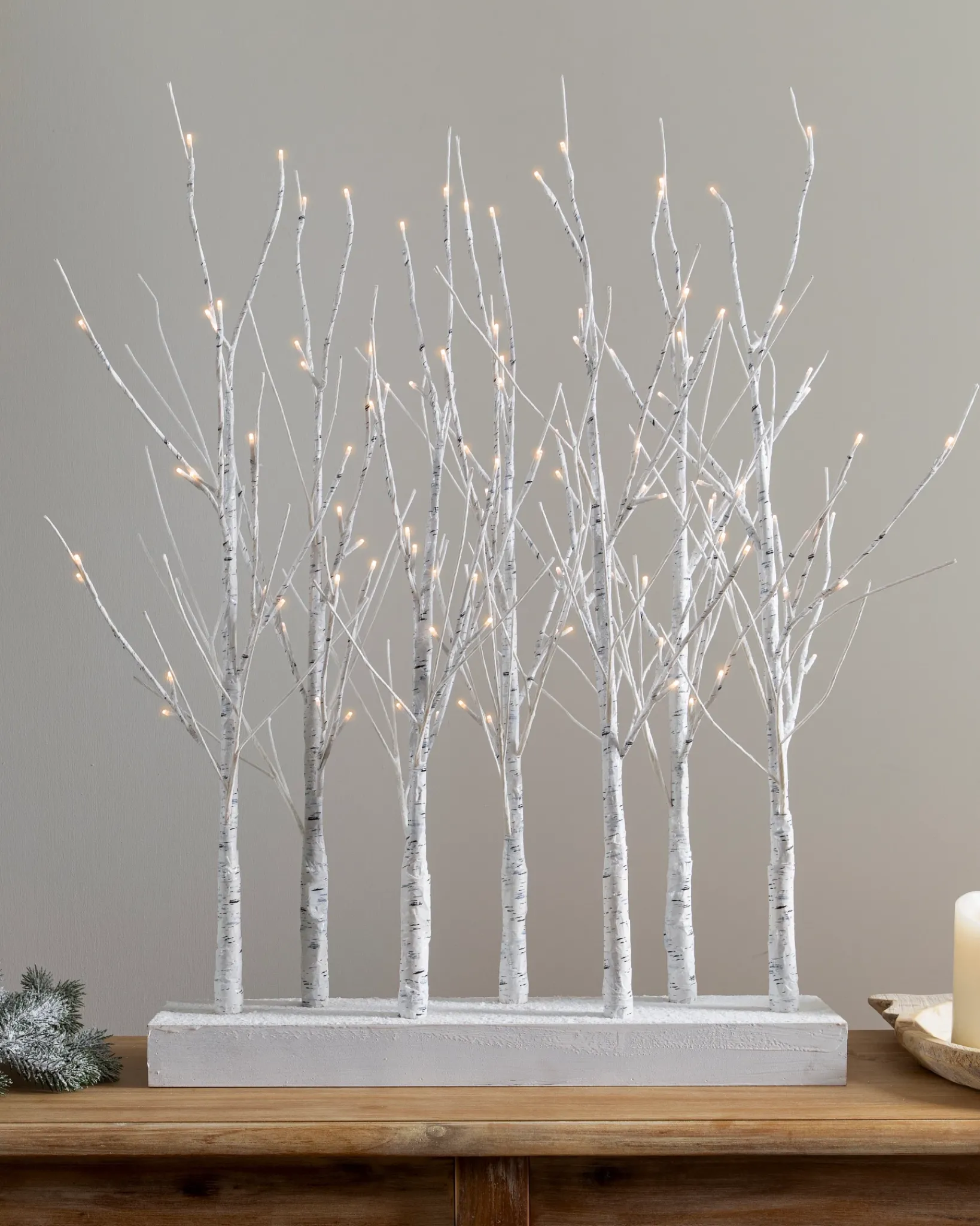 Discount Lit Snowy Branch LED Tree Grove Tabletop & Accent Trees