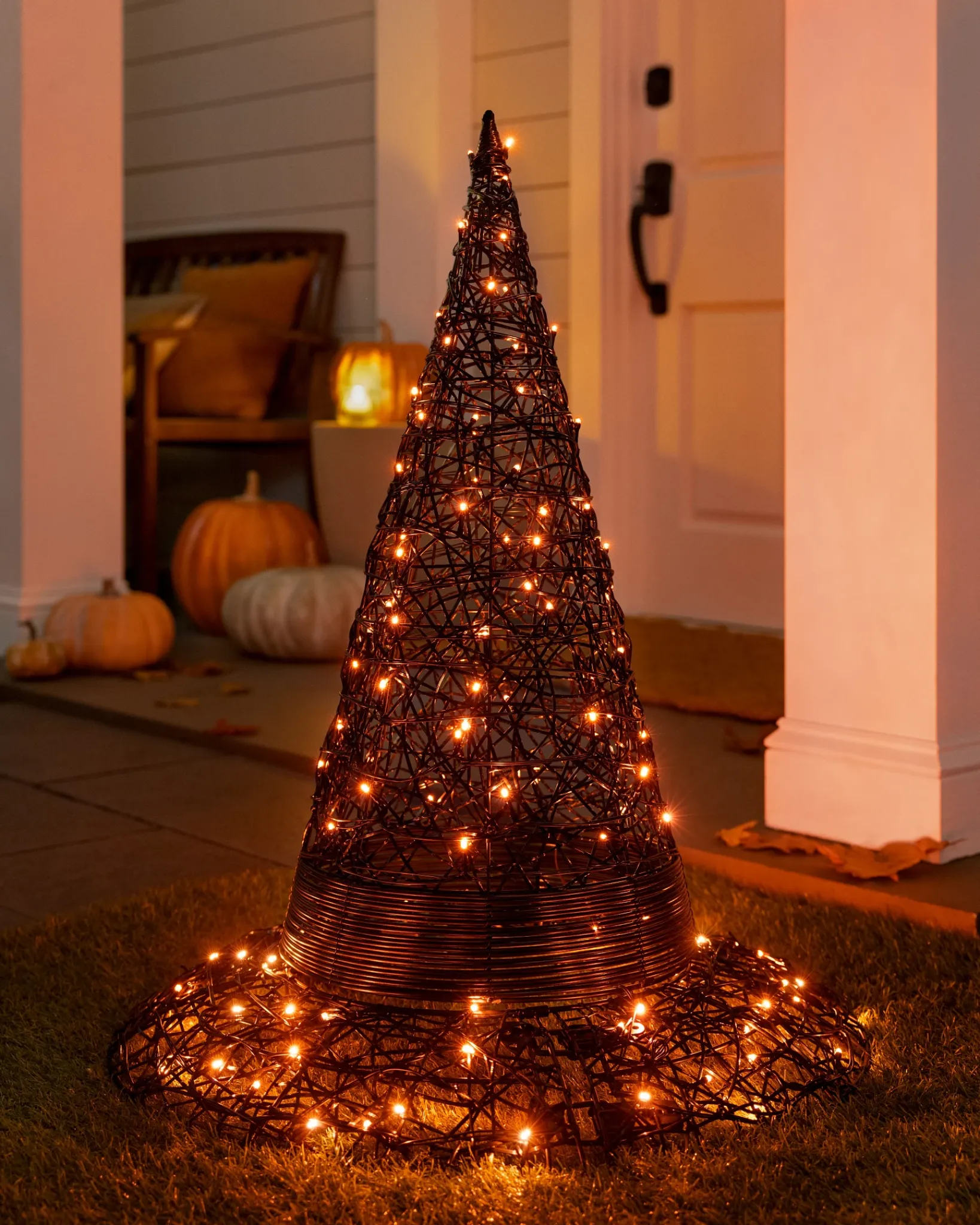 Discount Lit Spellbound Wire Witch Hats Outdoor Safe