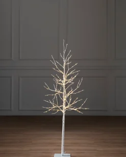 New Lit Winter Birch LED Trees Tabletop & Accent Trees