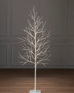 New Lit Winter Birch LED Trees Tabletop & Accent Trees